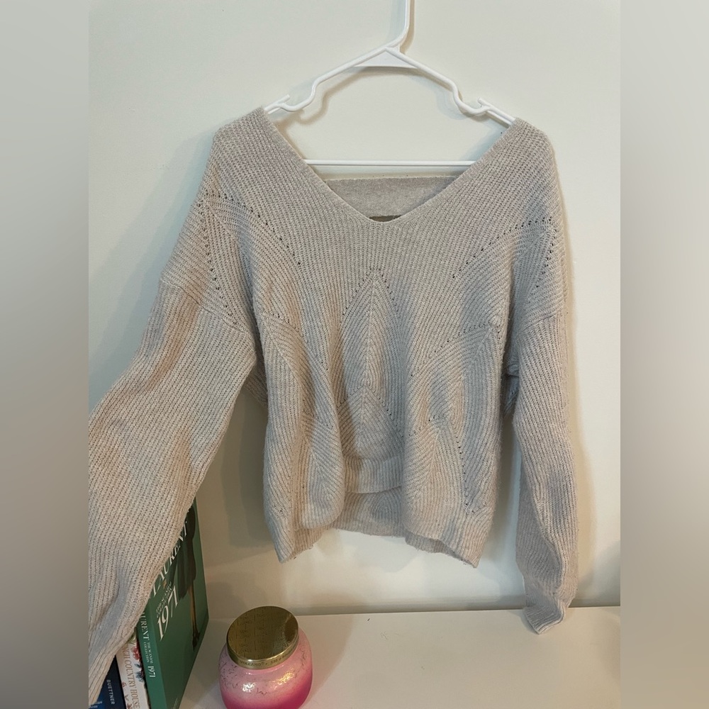 Cropped off the shoulder sweater